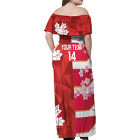Canada and Japan Rugby Custom Family Matching Off Shoulder Maxi Dress and Hawaiian Shirt Canucks Brave Blossoms Together Pacific LT14 - Polynesian Pride