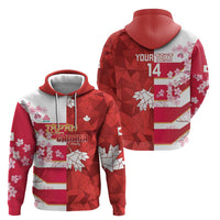 Canada and Japan Rugby Custom Hoodie Canucks Brave Blossoms Together Pacific - Polynesian Pride