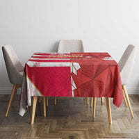 Canada and Japan Rugby Custom Tablecloth Canucks Brave Blossoms Together Pacific - Polynesian Pride