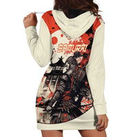 Samurai Warrior Japan Hoodie Dress Red-blossomed Tree Classic Japanese Stylized - Polynesian Pride
