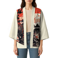 Samurai Warrior Japan Kimono Red-blossomed Tree Classic Japanese Stylized - Polynesian Pride