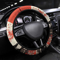 Samurai Warrior Japan Steering Wheel Cover Red-blossomed Tree Classic Japanese Stylized - Polynesian Pride