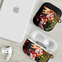 Hawaiian and Japanese AirPods Case Koi Fish With Kanaka Polynesian Tattoo - Polynesian Pride