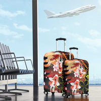 Hawaiian and Japanese Luggage Cover Koi Fish With Kanaka Polynesian Tattoo - Polynesian Pride