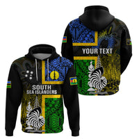 Personalised South Sea Islanders Hoodie Kanakas With New Caledonia Coat Of Arms LT14 - Polynesian Pride