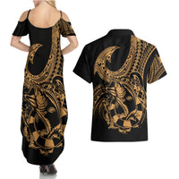 polynesia-couples-matching-summer-maxi-dress-and-hawaiian-shirt-fish-hook-tattoo-go-fishing-polynesian-pattern-gold