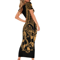 polynesia-short-sleeve-bodycon-dress-fish-hook-tattoo-go-fishing-polynesian-pattern-gold