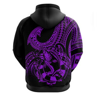 Polynesia Hoodie Fish Hook Tattoo Go Fishing Polynesian Pattern Purple LT14 - Polynesian Pride