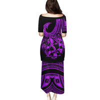 Polynesia Puletasi Fish Hook Tattoo Go Fishing Polynesian Pattern Purple LT14 - Polynesian Pride