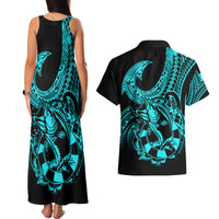 polynesia-couples-matching-tank-maxi-dress-and-hawaiian-shirt-fish-hook-tattoo-go-fishing-polynesian-pattern-turquosie