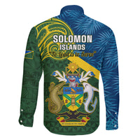 solomon-islands-family-matching-mermaid-dress-and-hawaiian-shirt-tropical-leaves-with-melanesian-pattern