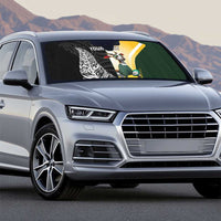 New Zealand and South Africa Rugby Custom Auto Sun Shade Maori Silver Fern Springbok Together - Polynesian Pride