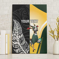 New Zealand and South Africa Rugby Custom Canvas Wall Art Maori Silver Fern Springbok Together - Polynesian Pride