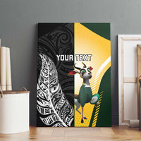 New Zealand and South Africa Rugby Custom Canvas Wall Art Maori Silver Fern Springbok Together - Polynesian Pride