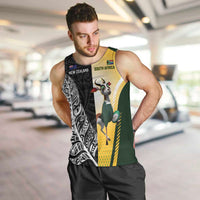 New Zealand and South Africa Rugby Custom Men Tank Top Maori Silver Fern Springbok Together - Polynesian Pride