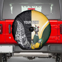 New Zealand and South Africa Rugby Custom Spare Tire Cover Maori Silver Fern Springbok Together - Polynesian Pride