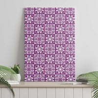 Poni Palaka Quilt Hawaii Canvas Wall Art Hawaiian Tropical Monstera Sea Turtle