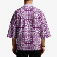 Poni Palaka Quilt Hawaii Kimono Hawaiian Tropical Monstera Sea Turtle