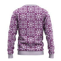 Poni Palaka Quilt Hawaii Ugly Christmas Sweater Hawaiian Tropical Monstera Sea Turtle LT14 - Polynesian Pride