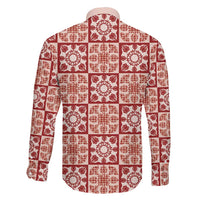 Ulaula Palaka Quilt Hawaii Family Matching Off Shoulder Short Dress and Hawaiian Shirt Hawaiian Tropical Monstera Sea Turtle LT14 - Polynesian Pride
