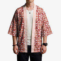 Ulaula Palaka Quilt Hawaii Kimono Hawaiian Tropical Monstera Sea Turtle
