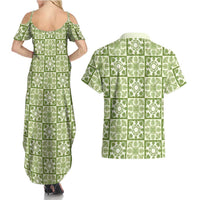 Omaomao Palaka Quilt Hawaii Couples Matching Summer Maxi Dress and Hawaiian Shirt Hawaiian Tropical Monstera Sea Turtle LT14 - Polynesian Pride