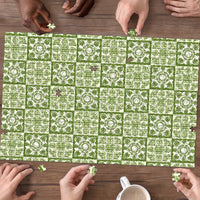 Omaomao Palaka Quilt Hawaii Puzzle Hawaiian Tropical Monstera Sea Turtle