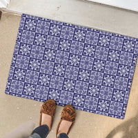 Polu Palaka Quilt Hawaii Rubber Doormat Hawaiian Tropical Monstera Sea Turtle