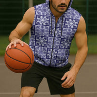 Polu Palaka Quilt Hawaii Sleeveless Zip Hoodie Hawaiian Tropical Monstera Sea Turtle