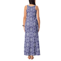 Polu Palaka Quilt Hawaii Tank Maxi Dress Hawaiian Tropical Monstera Sea Turtle