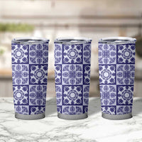 Polu Palaka Quilt Hawaii Tumbler Cup Hawaiian Tropical Monstera Sea Turtle