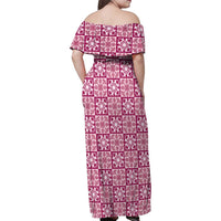 Akala Palaka Quilt Hawaii Family Matching Off Shoulder Maxi Dress and Hawaiian Shirt Hawaiian Tropical Monstera Sea Turtle LT14 - Polynesian Pride