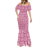 Akala Palaka Quilt Hawaii Mermaid Dress Hawaiian Tropical Monstera Sea Turtle