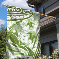 Lime Green Polynesia Garden Flag Polynesian Turtle Shark Tattoo Tropical Vintage