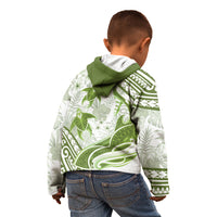 Lime Green Polynesia Kid Hoodie Polynesian Turtle Shark Tattoo Tropical Vintage LT14 - Polynesian Pride