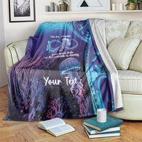 Polynesia Jellyfish Memorial Personalised Blanket Infinity Jellies Polynesian Pattern