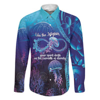 Polynesia Jellyfish Memorial Personalised Family Matching Short Sleeve Bodycon Dress and Hawaiian Shirt Infinity Jellies Polynesian Pattern