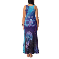 Polynesia Jellyfish Memorial Personalised Family Matching Tank Maxi Dress and Hawaiian Shirt Infinity Jellies Polynesian Pattern