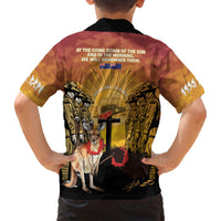 Australia And New Zealand ANZAC Family Matching Short Sleeve Bodycon Dress and Hawaiian Shirt Aussie Kangaroo With Aotearoa Kiwi Lest We Forget