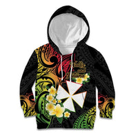 Wallis and Futuna Victory Day Kid Hoodie Liberty Equality Fraternity Polynesian Plumeria
