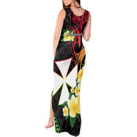 Wallis and Futuna Victory Day Tank Maxi Dress Liberty Equality Fraternity Polynesian Plumeria