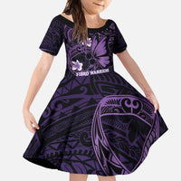 Personalised Fibromyalgia Awareness Month Family Matching Tank Maxi Dress and Hawaiian Shirt Fibro Warrior Strength In Every Struggle