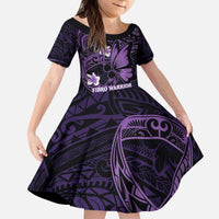 Personalised Fibromyalgia Awareness Month Kid Short Sleeve Dress Fibro Warrior Strength In Every Struggle