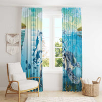 Personalized Snorkeling Hawaii Window Curtain Ocean Lover Hawaiian Kakau Honu Turtle