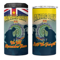 Niue ANZAC Day 4 in 1 Can Cooler Tumbler We Will Remember Them Camouflage Style