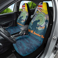 Niue ANZAC Day Car Seat Cover We Will Remember Them Camouflage Style