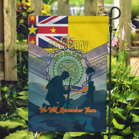Niue ANZAC Day Garden Flag We Will Remember Them Camouflage Style