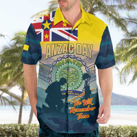 Niue ANZAC Day Hawaiian Shirt We Will Remember Them Camouflage Style