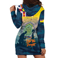 Niue ANZAC Day Hoodie Dress We Will Remember Them Camouflage Style