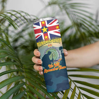 Niue ANZAC Day Skinny Tumbler We Will Remember Them Camouflage Style